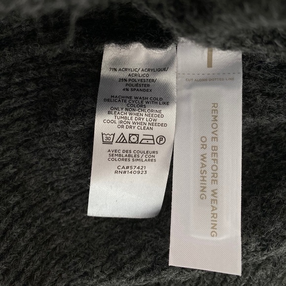 LOFT Women’s Small Grey Ribbed Cowl Neck Sweater NWT - Picture 8 of 8